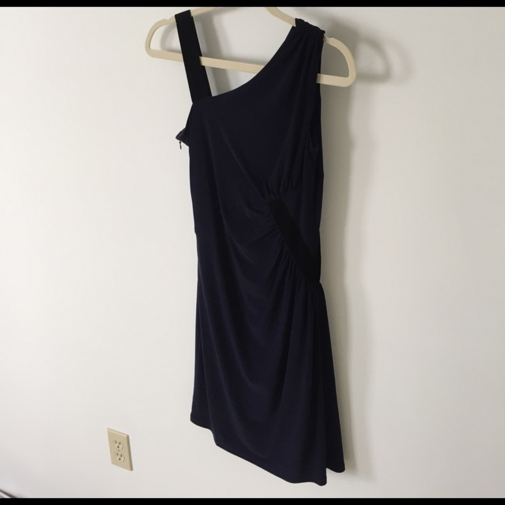 Nine West Asymmetrical Navy Dress