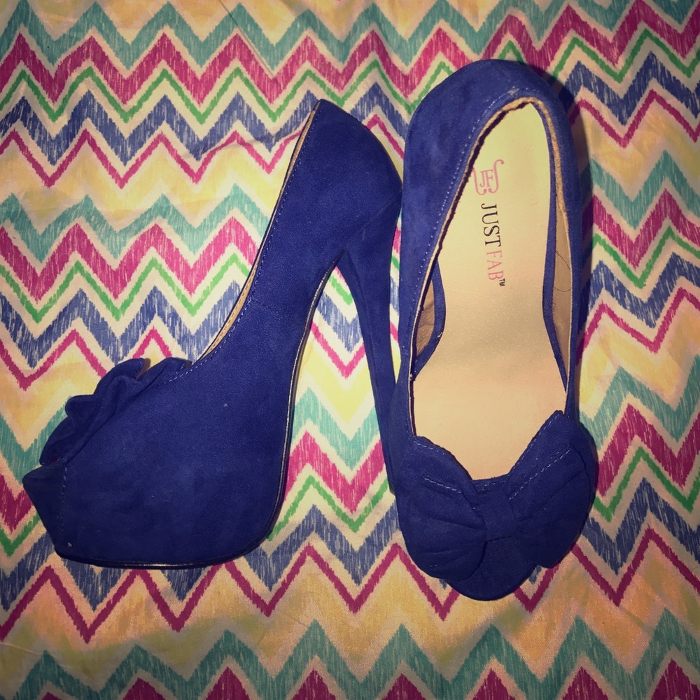 JustFab blue heels