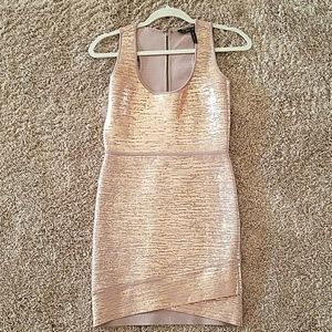 rosegold bcbg dress