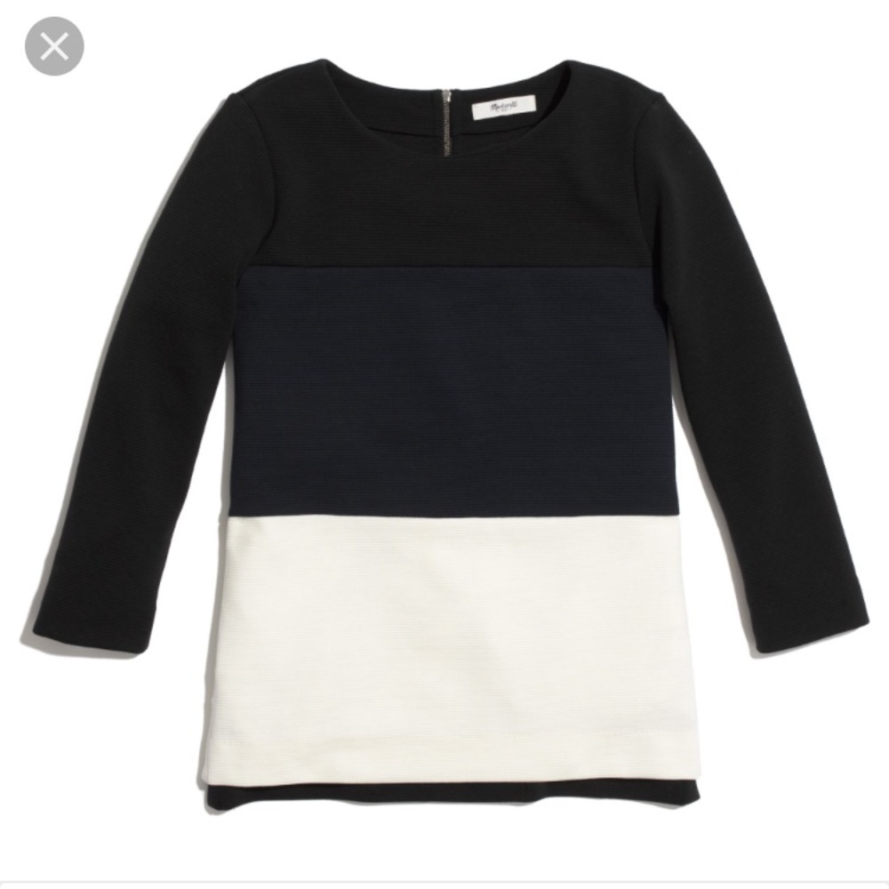 Madewell Gallerist Ponte Top Colorblock