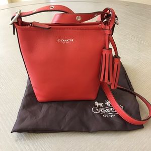 Coach mini crossbody bag in cherry red