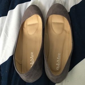 Grey Suede Flats