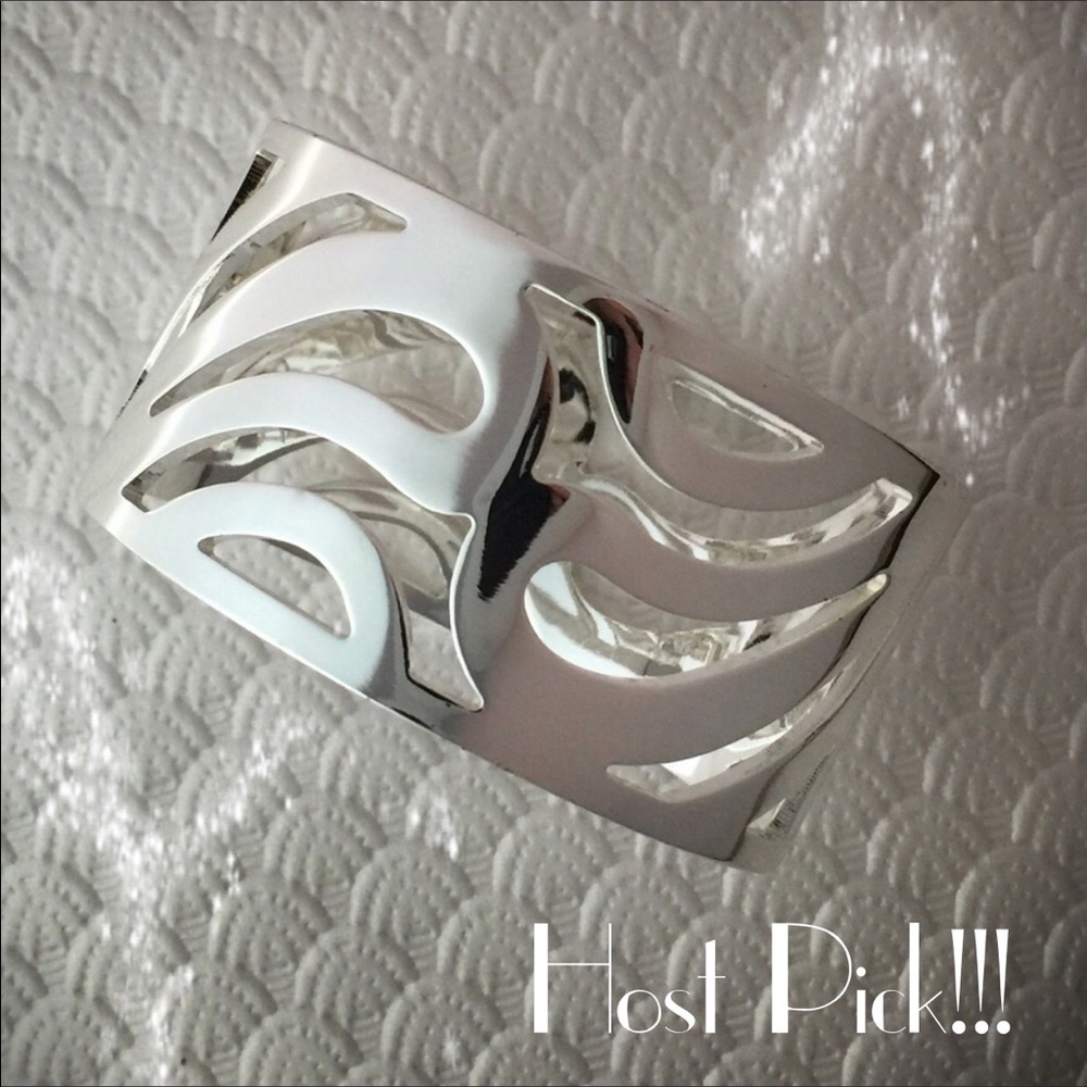 🌷2xHost Pick🌷 Silver Hinged Cuff Bracelet