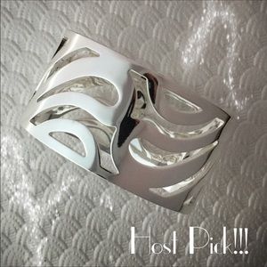 🌷2xHost Pick🌷 Silver Hinged Cuff Bracelet