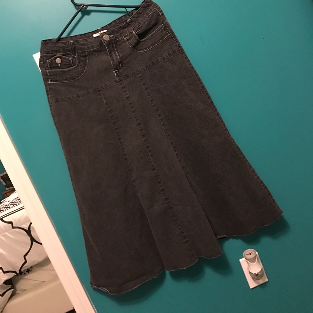 Grey denim jean skirt!!!