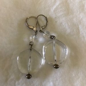 Clear earrings