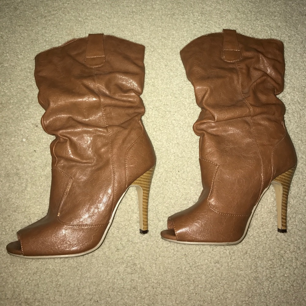 Peep Toe High Heel boots