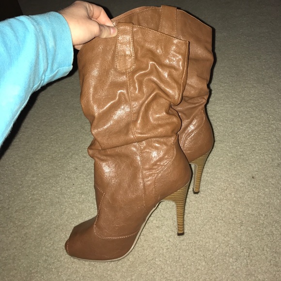 Peep Toe High Heel boots - Picture 3 of 4