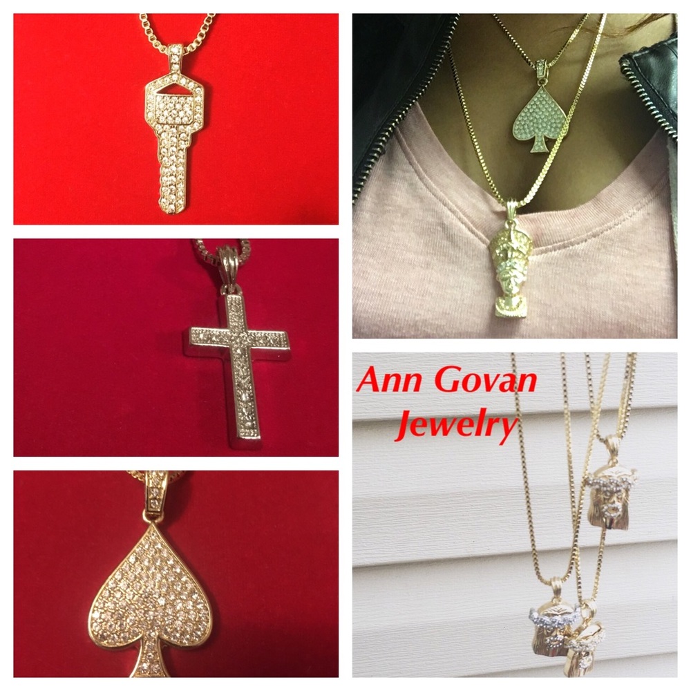 Stackable Boxed Chain Necklaces w/ Charm