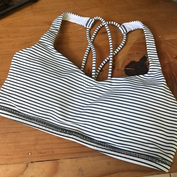 LULULEMON Free To Be Bra Hyper Stripe Angel Wing