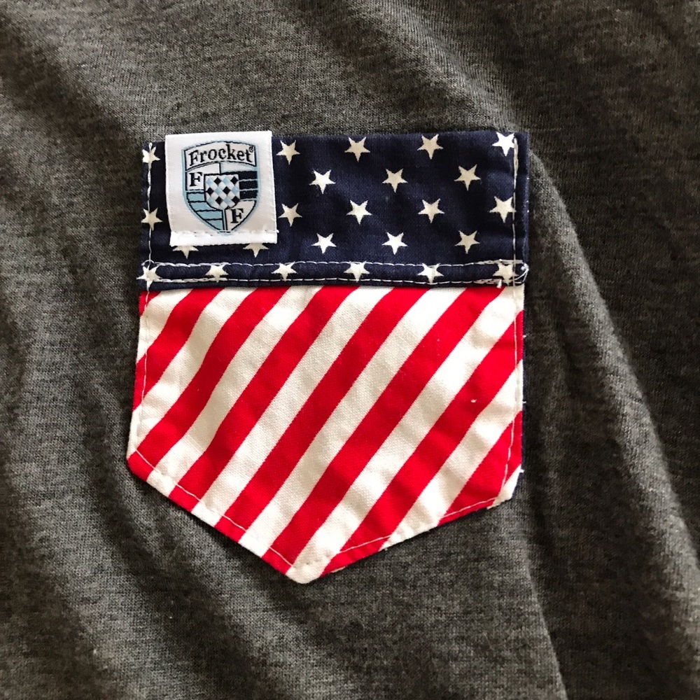 Frocket- Dark grey with american flag pocket