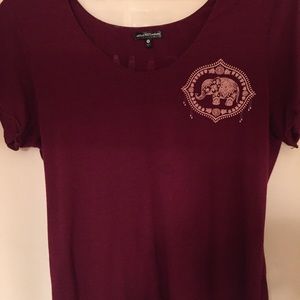 Maroon elephant top