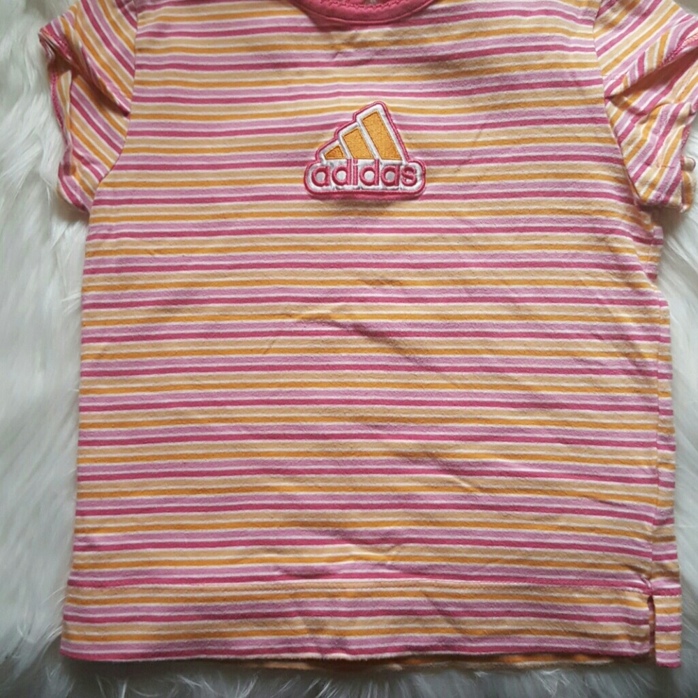 Little girls Adidas shirt  -  cute keyhole in back