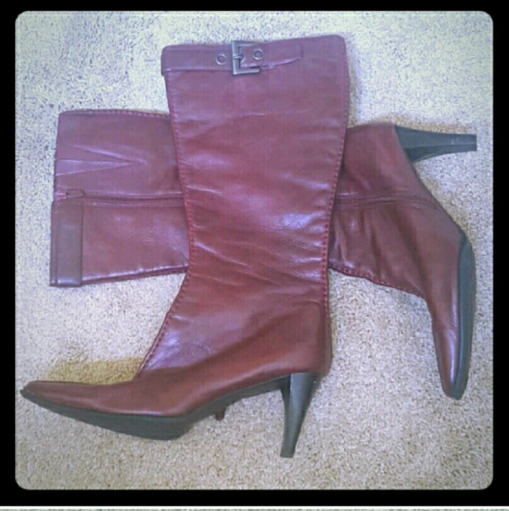 Franco Sarto Burgundy Boots