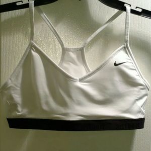 Women's Nike Dri-Fit white/black sports bra