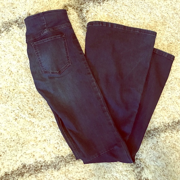 Free People Denim - Free People Flared High Waist Denim Pants Leggings