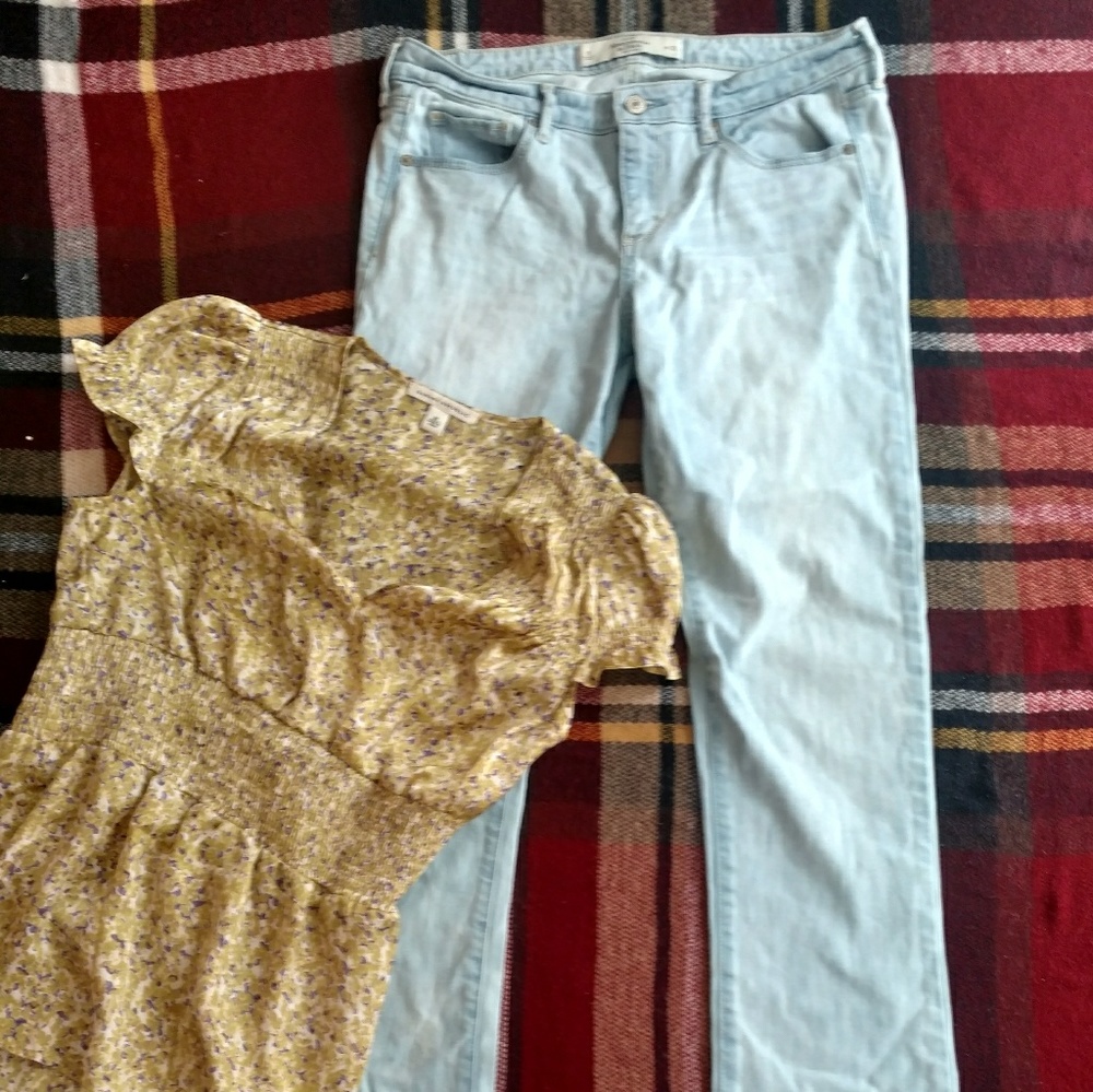 Abercrombie & Fitch light blue boot cut jeans