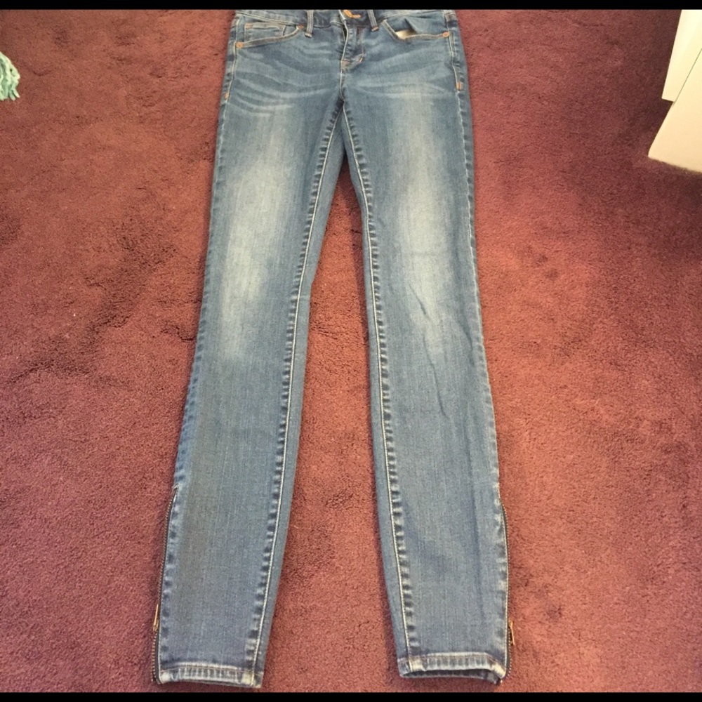 Madewell skinny skinny ankle zipper jeans
