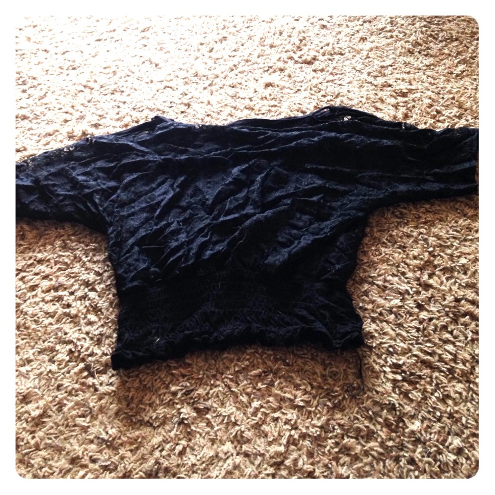 S Black Papaya Lace Top