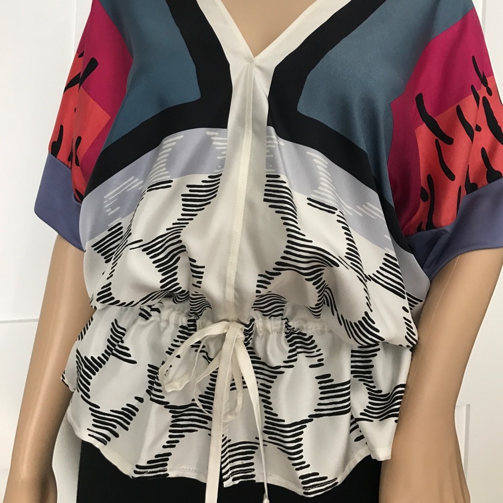 Tailor Made V neck short sleeves Top Size M - Picture 3 of 7