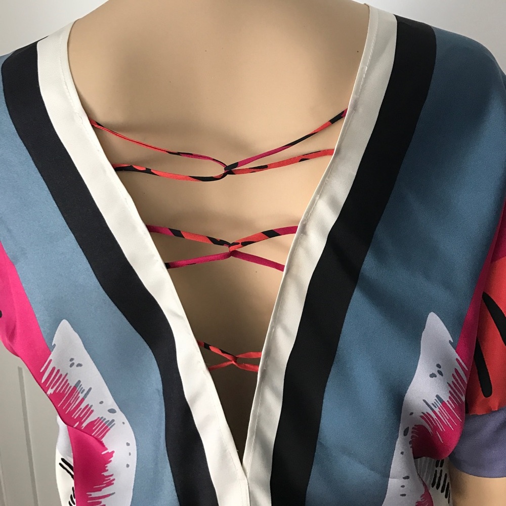 Tailor Made V neck short sleeves Top Size M - Picture 7 of 7