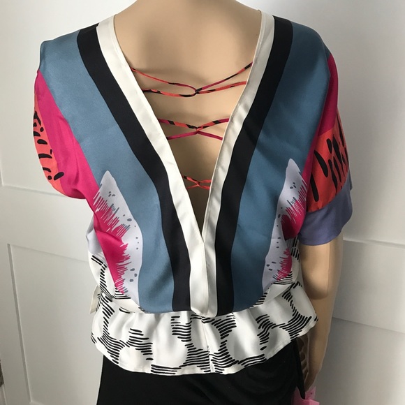 Tailor Made V neck short sleeves Top Size M - Picture 6 of 7