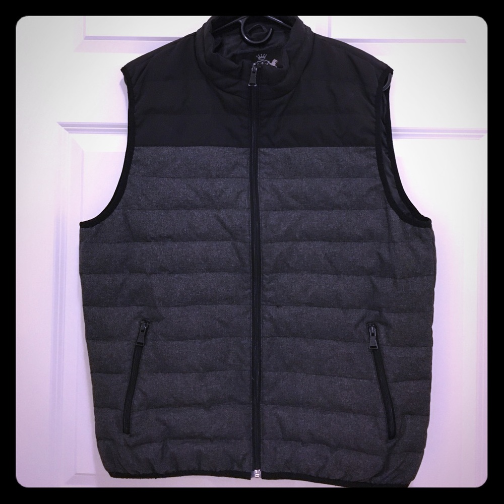 Men's express vest black and grey size large