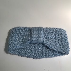 Blue laced winter headband