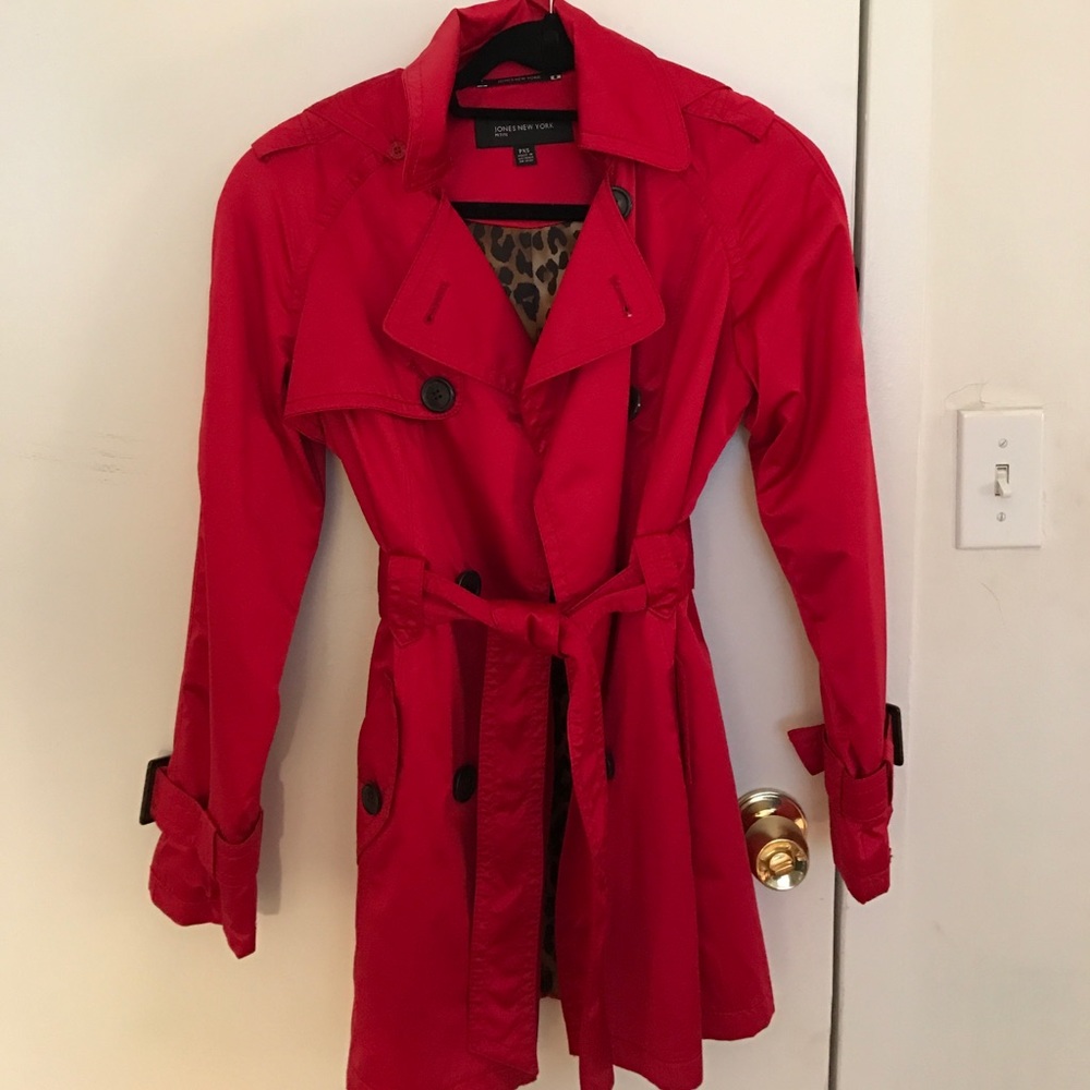 Jones New York Red Rain Coat
