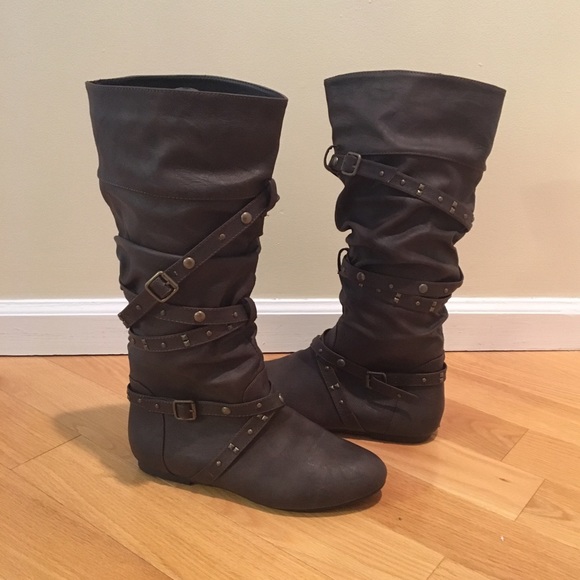 Charlotte Russe Shoes - BRAND NEW & NEVER WORN | Brown leather boots