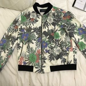 Zara Printed Bomber Jacket