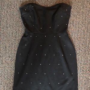 Silence and noise bodycon studded black dress