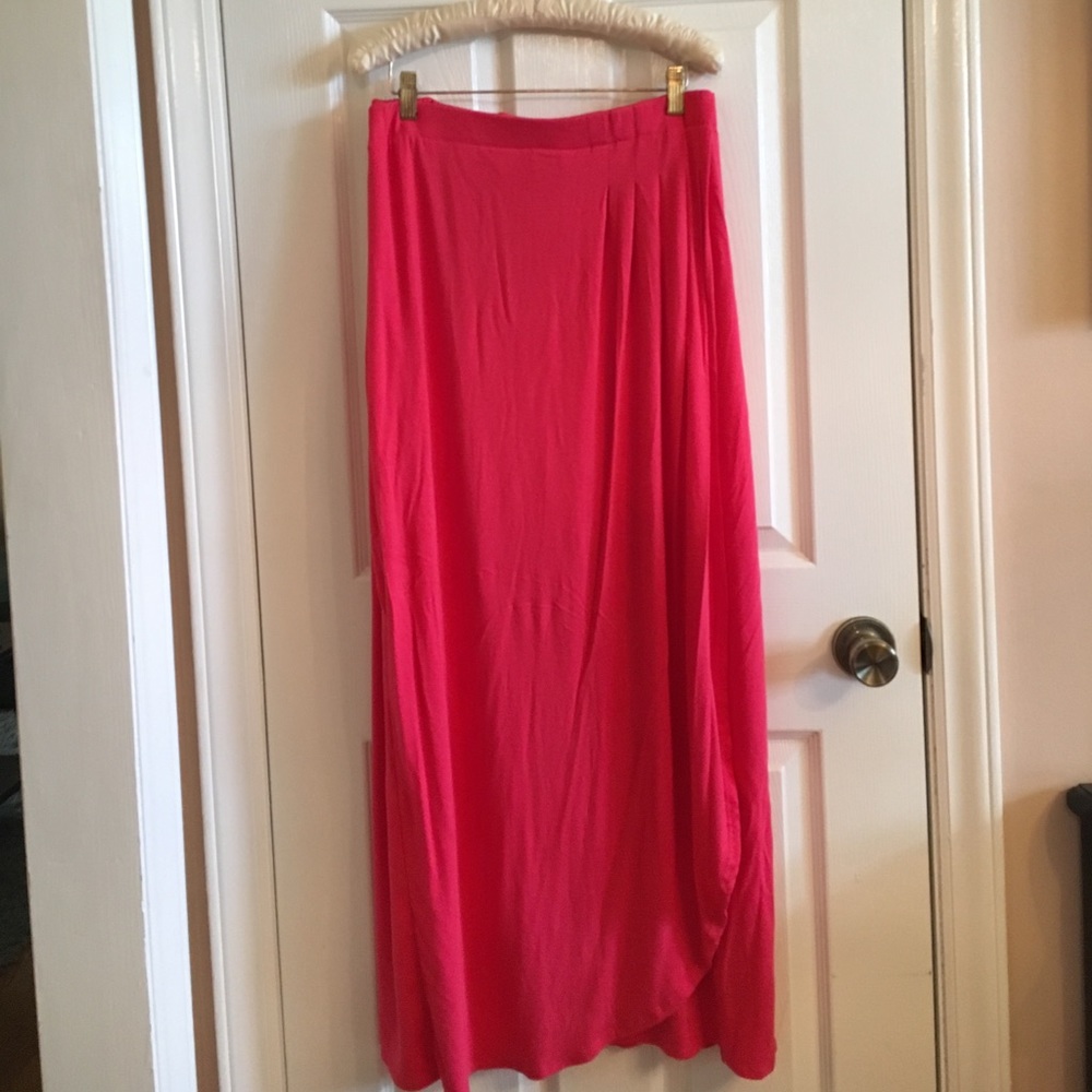 Hot pink skirt