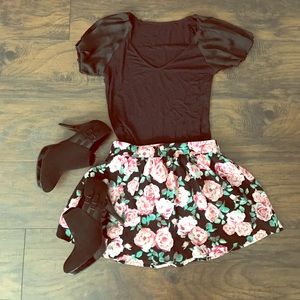 Forever 21 floral skirt