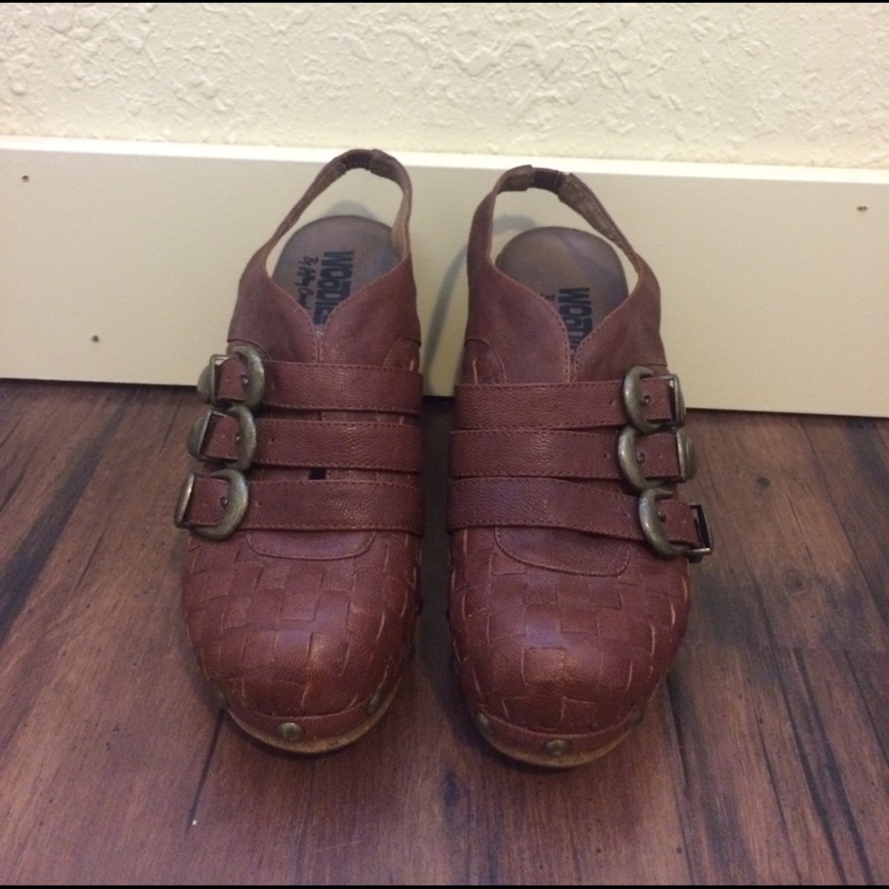 Jeffrey Campbell Woodies leather platform clog