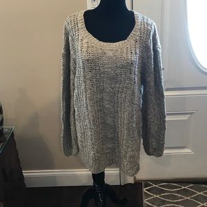 Grey and white oversized sweater