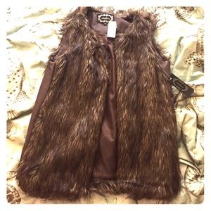 Faux fur vest new with tags