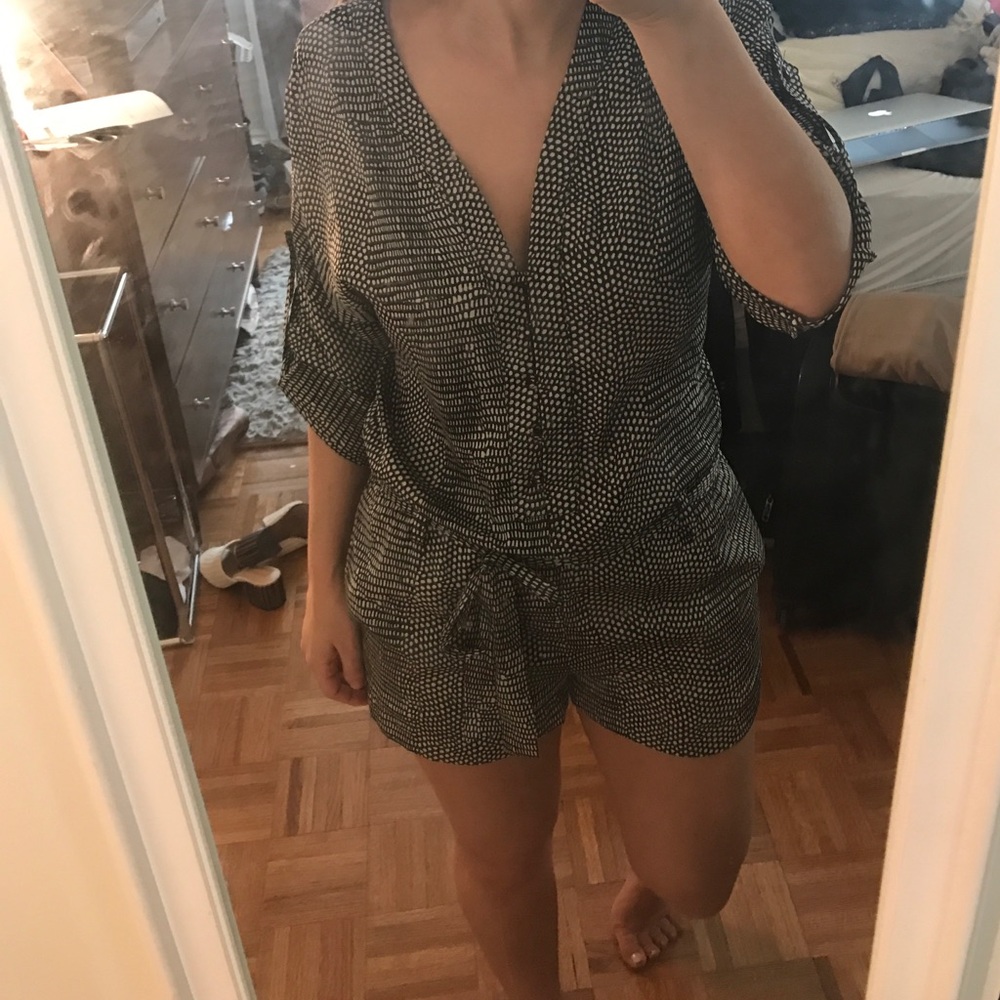 BCBG MaxAzria Silk Romper