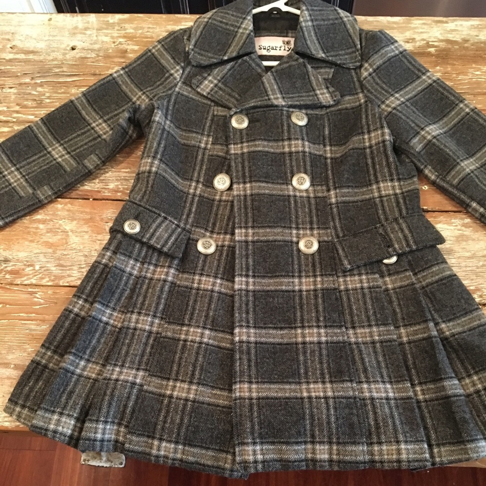Sugarfly plaid peacoat
