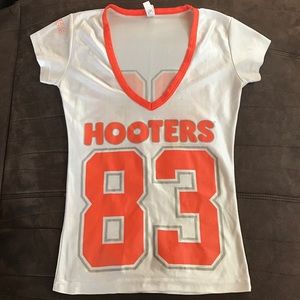 White hooters jersey