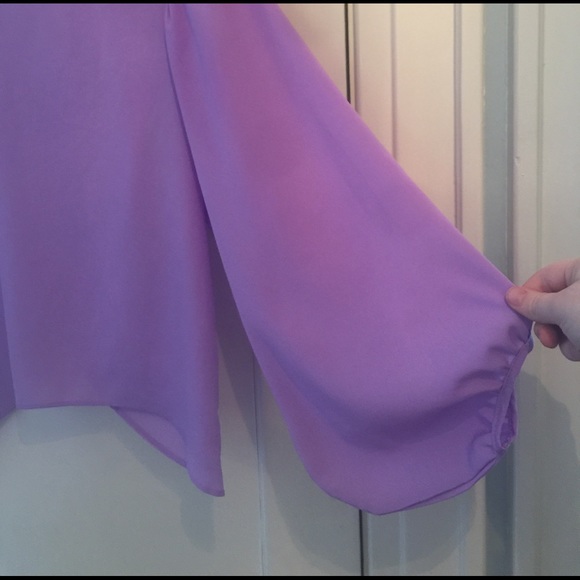 Purple Open-Back Blouse - Picture 4 of 4