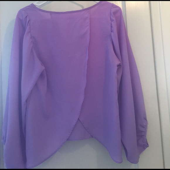 Purple Open-Back Blouse - Picture 2 of 4