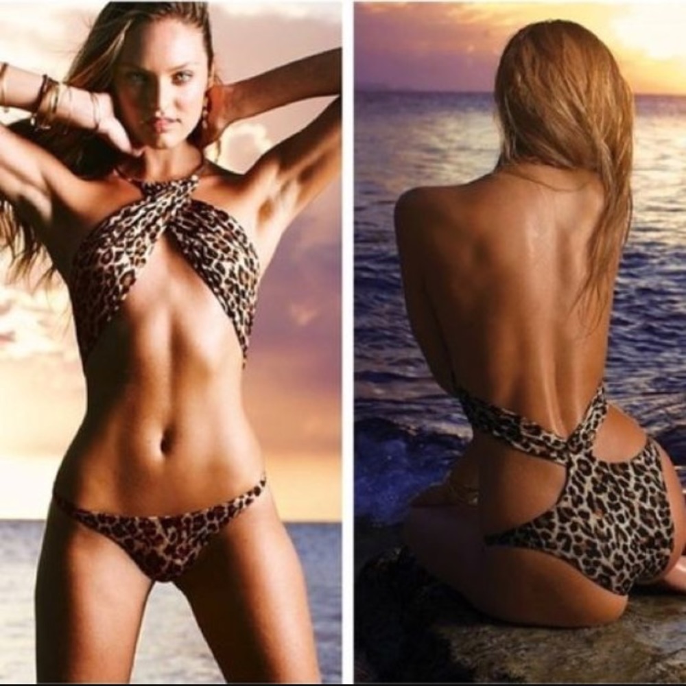 Victoria's Secret leopard wrap monokini