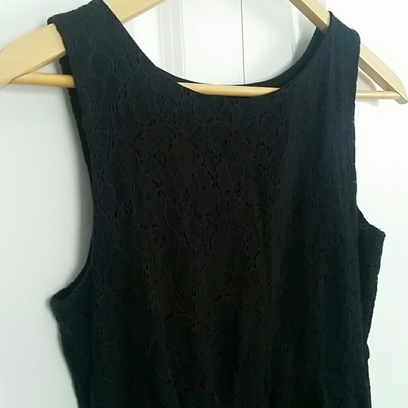 Adorable little black dress lace tank dress - Picture 2 of 3