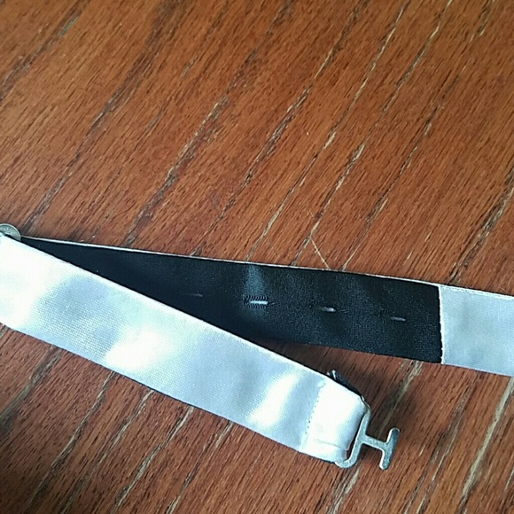 Silky White Bow Tie - Picture 2 of 2