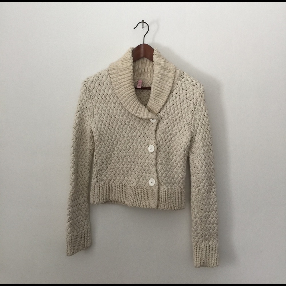 Anthropologie Qi cropped sweater cardigan