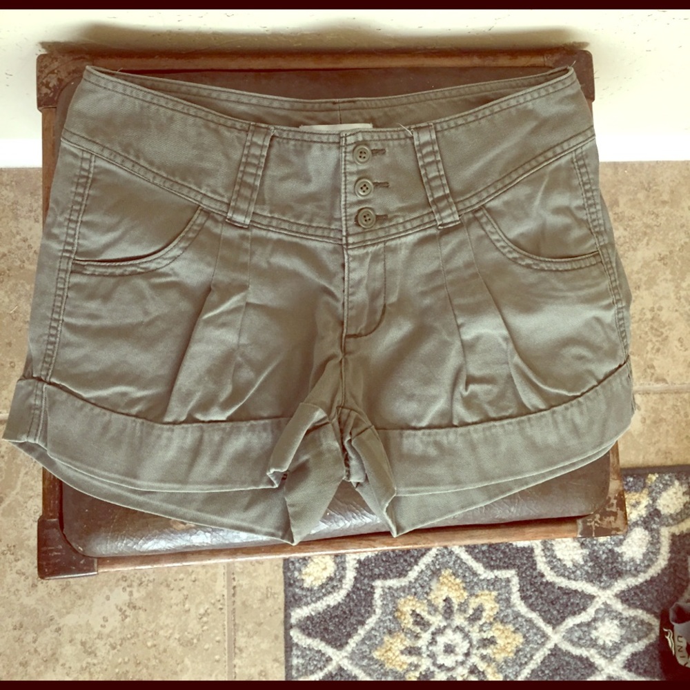 Express Army Green Shorts
