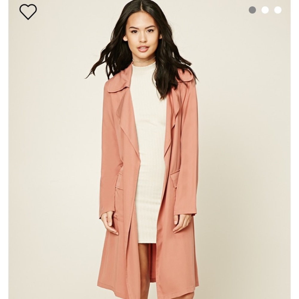 TRENCH JACKET. DUSTY PINK. FOREVER 21. NWT