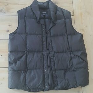 Men's Lands End Black Down Puffy Vest Men's Lands End Black Down Puffy Vest