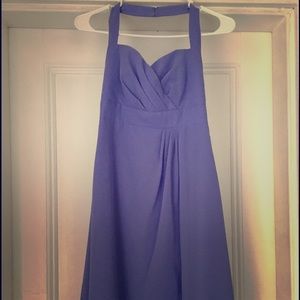Alfred Angelo Periwinkle Halter Top Dress